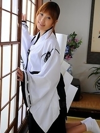 Cute Yuuno Hoshi poses for camera Cute Yuuno Hoshi poses for camera