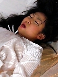 Emiko Koike pleases herself on bed Emiko Koike pleases herself on bed