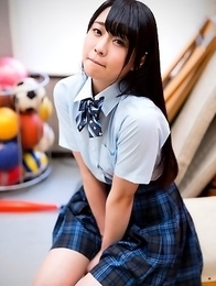 Cute japan schoolgirl Minano Ai showing her ass Cute japan schoolgirl Minano Ai showing her ass