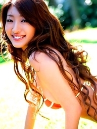 Sayaka Ando loves to feel sand on her salacious curves Sayaka Ando loves to feel sand on her salacious curves
