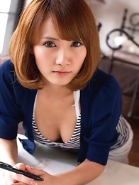 Misuzu Tachibana with hot cleavage takes short skirt off Misuzu Tachibana with hot cleavage takes short skirt off