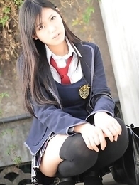 Saemi Shinohara is sexy schoolgirl in uniform and socks Saemi Shinohara is sexy schoolgirl in uniform and socks