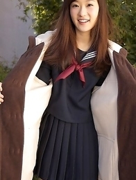 Teen Kana Yuuki is schoolgirl with nice face and slender figure Teen Kana Yuuki is schoolgirl with nice face and slender figure