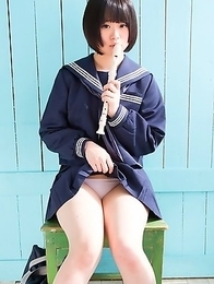 Minori lips touch the firm tip and she gets ready to... Minori lips touch the firm tip and she gets ready to...