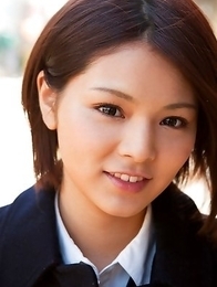 Tsubasa Akimoto in sexy uniform enjoys her way to school Tsubasa Akimoto in sexy uniform enjoys her way to school